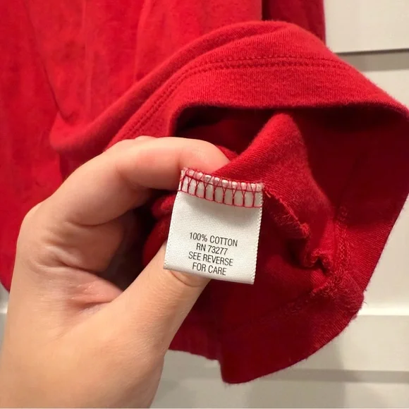 croft & barrow Women's Long Sleeve Red Tee - Picture 6 of 7